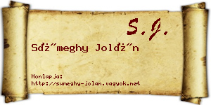 Sümeghy Jolán névjegykártya